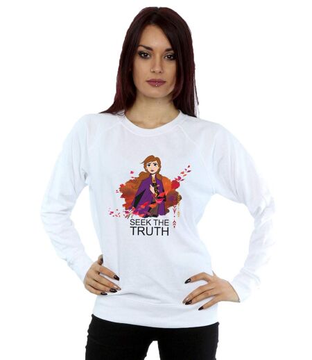 Disney - Sweat FROZEN ANNA SEEK THE TRUTH WIND - Femme (Blanc) - UTBI18922