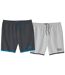Lot de 2 Shorts Microfibre Sport-1