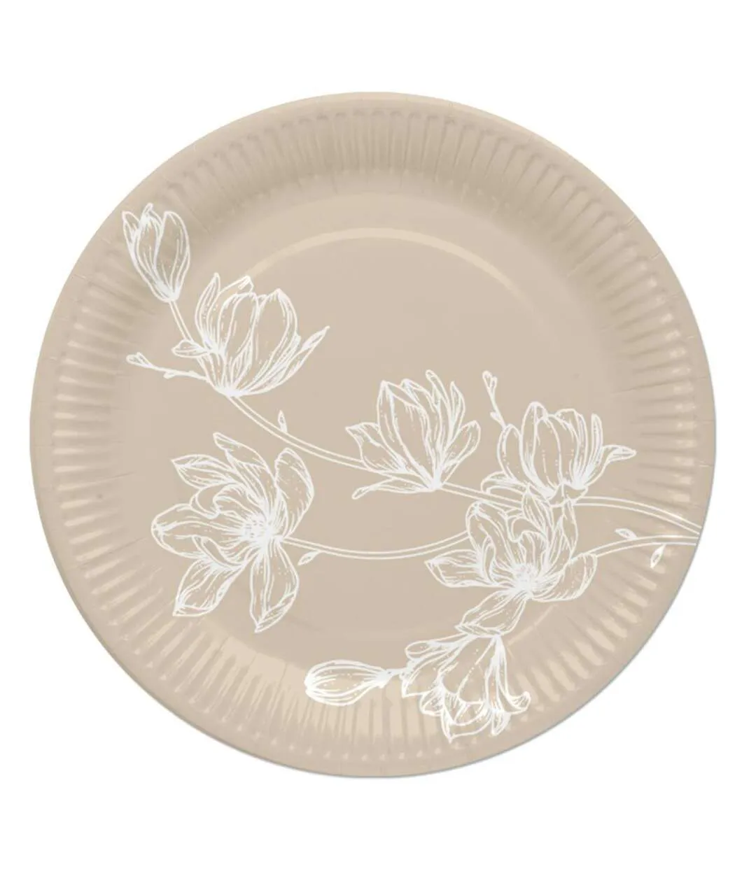 Lot de 10 Assiettes en Carton Cerisier 23cm Lin-1