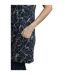 Womens/ladies indus printed jersey tunic dark navy Weird Fish-3