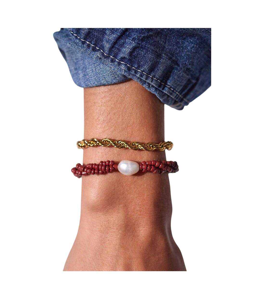 Gold Plated Rope Bracelet One Size Gold Anni Lu-2