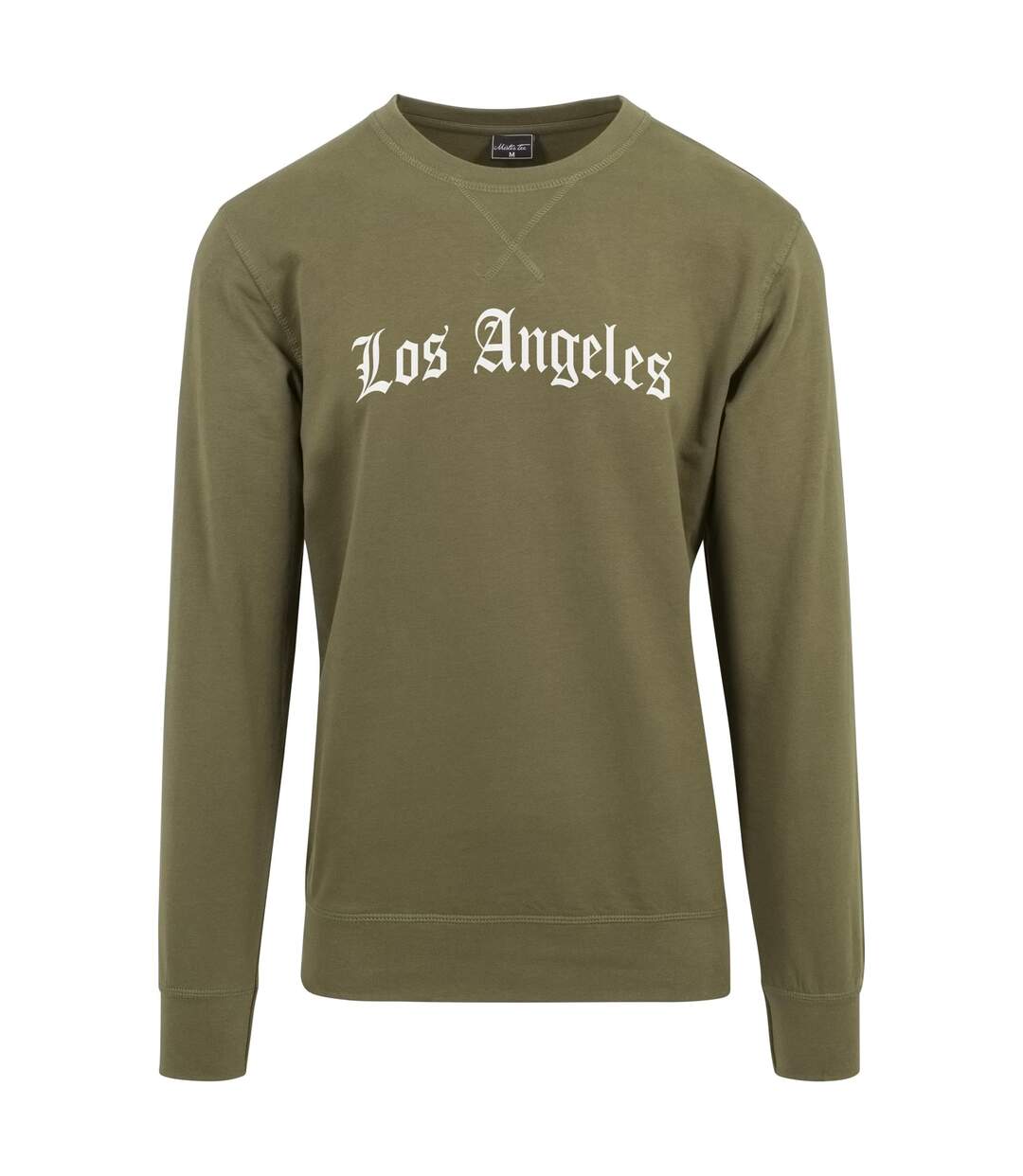 Pull À Col Ras Du Cou Avec Mots De Los Angeles Pour Hommes Olive Mister Tee-1