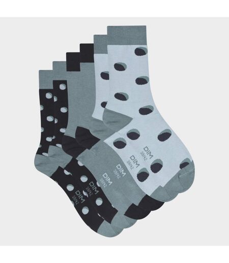 Lot de 3 paires de chaussettes à pois Coton Style