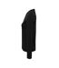Womens/ladies Long John Roll Sleeve Tee Black Premier-3