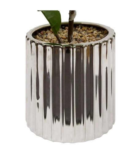 Ficus Artificiel en Pot Sky 54cm Vert & Argent