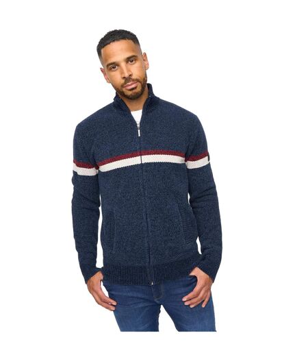 Pull Stampton Chenille Homme Bleu Marine Bewley & Ritch