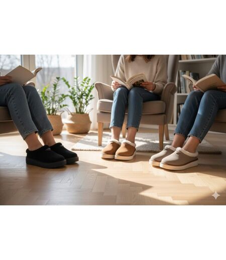 Pantoufles Femme Hiver Mule  Style Scandinave ND10882