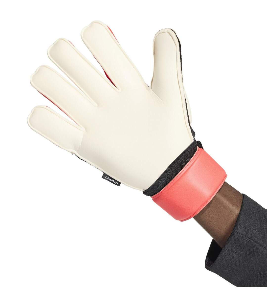 Unisex Adult Predator Match Fingersave Goalkeeper Gloves Black Red White Adidas-3