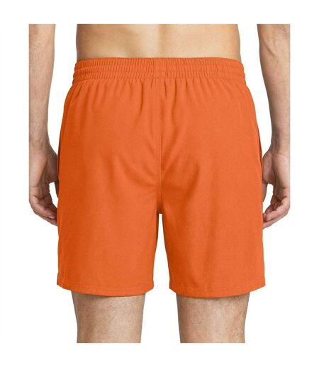 Mens Embroidered Logo Regular Swim Shorts Orange Nike