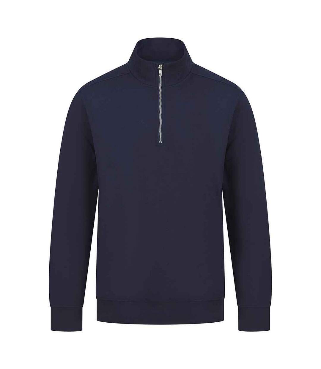 Unisex adult sustainable quarter zip sweatshirt navy Henbury