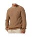 Pull marron homme tommy hilfiger badge - s-1