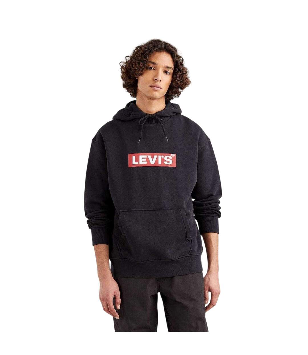 Sweat À Capuche Motif/style Graphique Homme Noir Levis-1