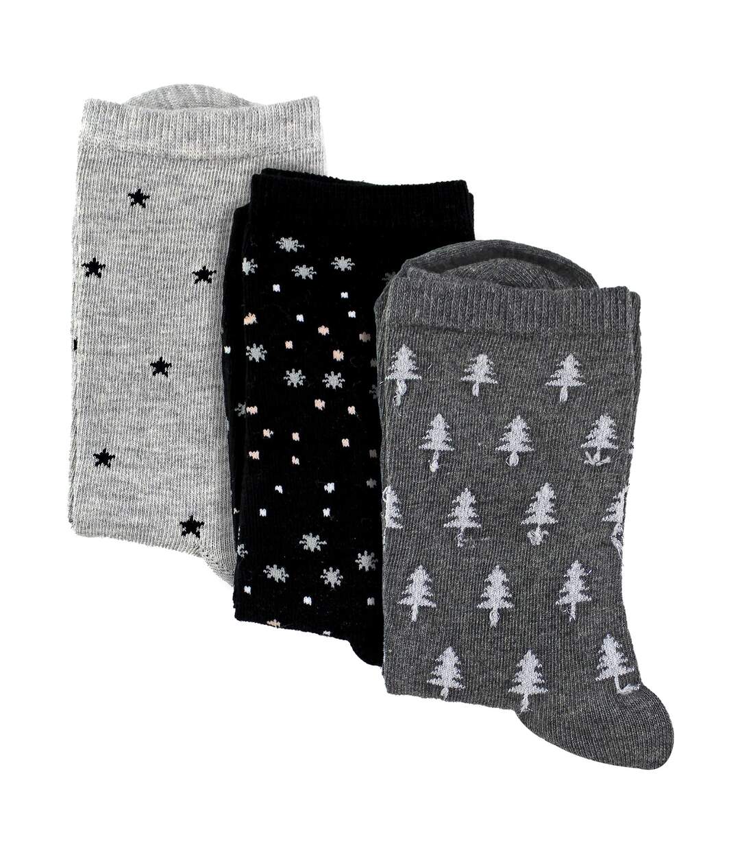 Sock Snob - 3 Paires de Chaussettes Femme Fantaisie Étoiles en Coton Douces-3