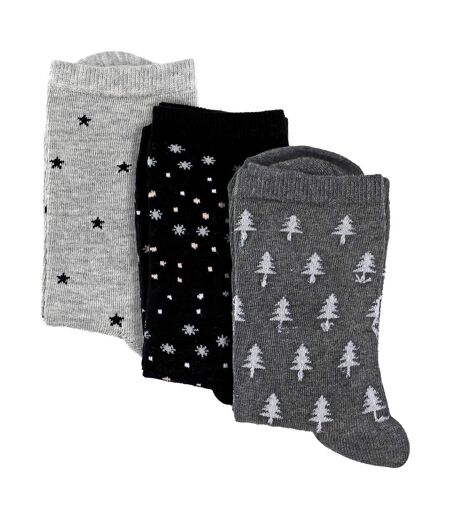 Sock Snob - 3 Paires de Chaussettes Femme Fantaisie Étoiles en Coton Douces