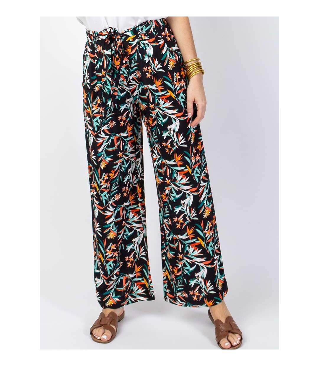 Pantalon large fluide MELODY imprimé tendance Coton Du Monde