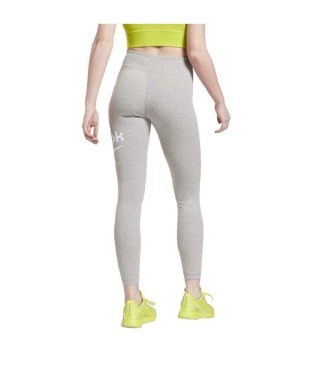Womens/ladies Slim Leggings Medium Grey White Reebok