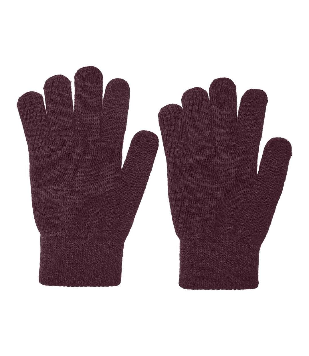 Gants prune femme vero moda vilde-1