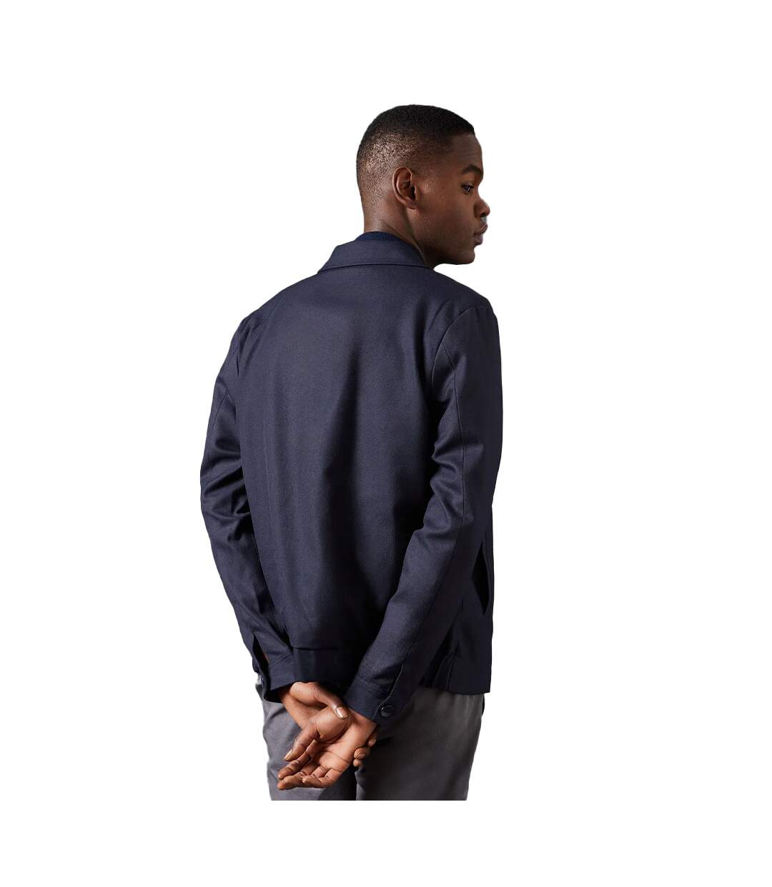 Mens wool blend harrington jacket navy Burton-2