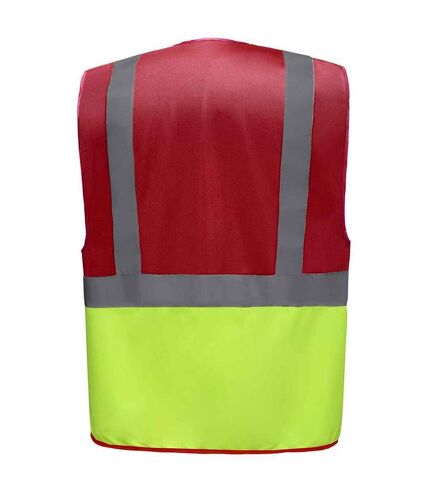 Gilet executive adulte rouge / jaune Yoko Yoko