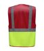 Unisex adult executive hi-vis waistcoat red/yellow Yoko