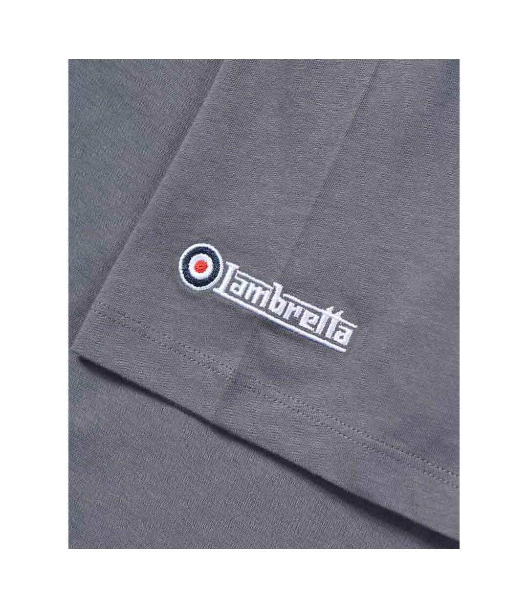Mens Badge T-shirt Iron Lambretta-3