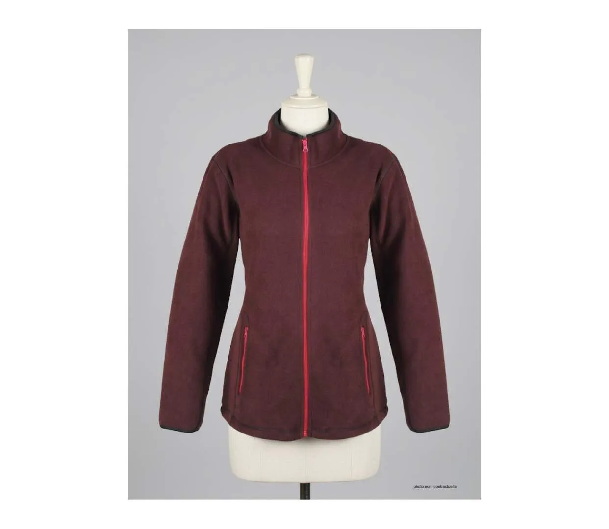 Veste Polaire Femme Balkan1 Bordeaux - Ultra Chaude (Mayflower)-4