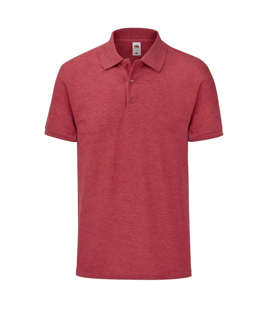 Polo Manches Courtes Homme Rouge Chiné Fruit Of The Loom-1