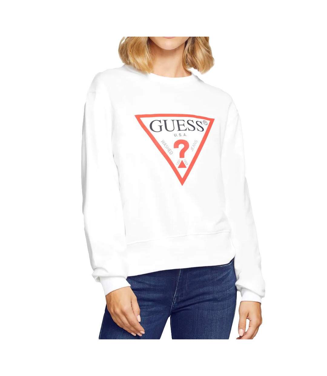 Sweat Blanc Femme Guess Original - L