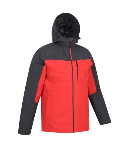 Mens brisk extreme waterproof jacket active red Mountain Warehouse