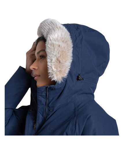 Veste Imperméable À Capuche Avec Bord Duveteux Amovible Sofia Femme Bleu Marine Craghoppers
