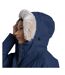 Veste Imperméable À Capuche Avec Bord Duveteux Amovible Sofia Femme Bleu Marine Craghoppers-3