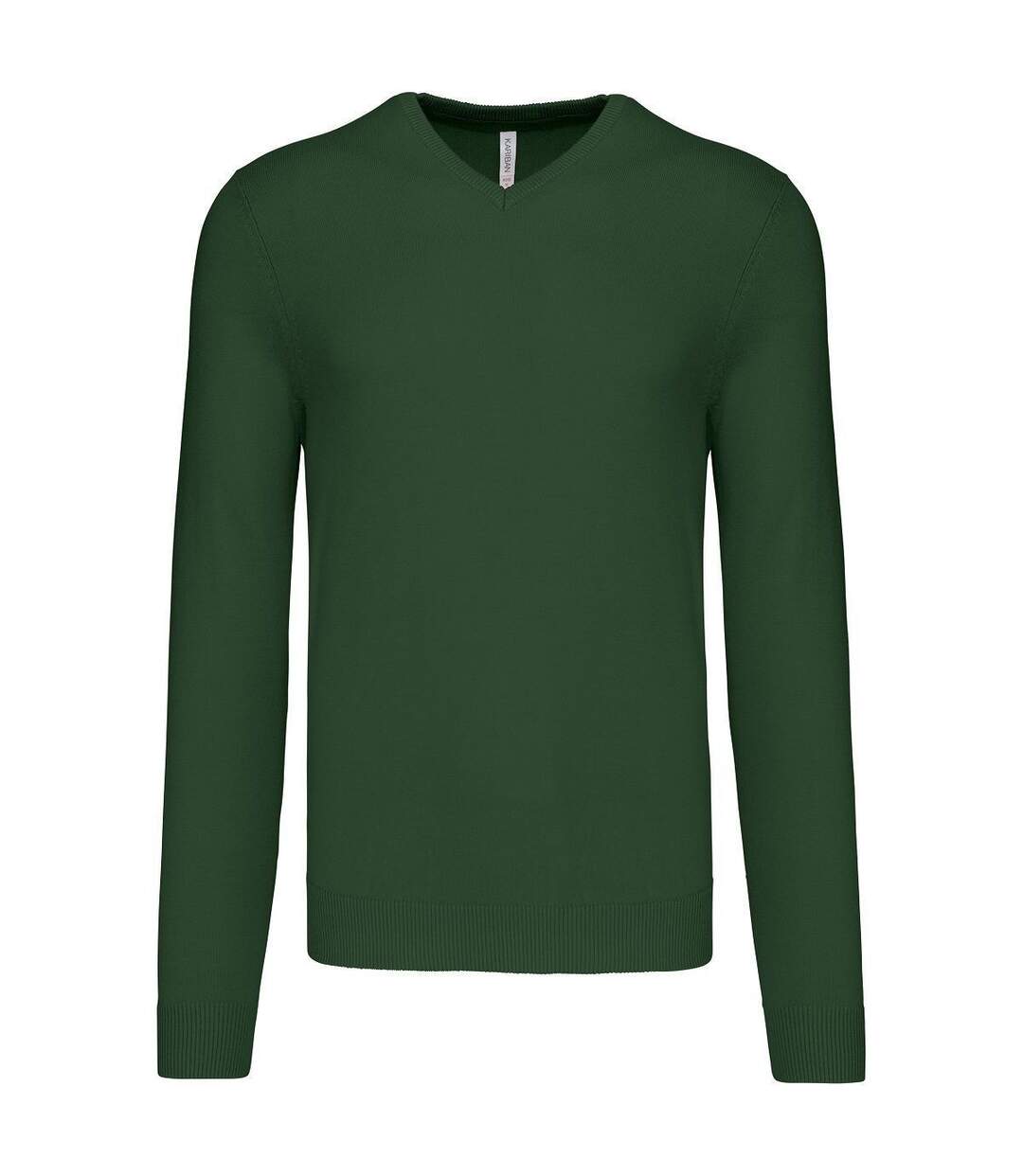 Pull col V homme - K965 - vert forêt