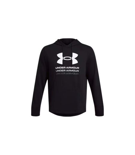 Mens Rival Terry Graphic Hoodie Black Under Armour