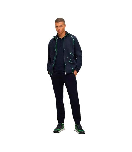 Mens Skovered Full Zip Sweatshirt Dark Blue Boss