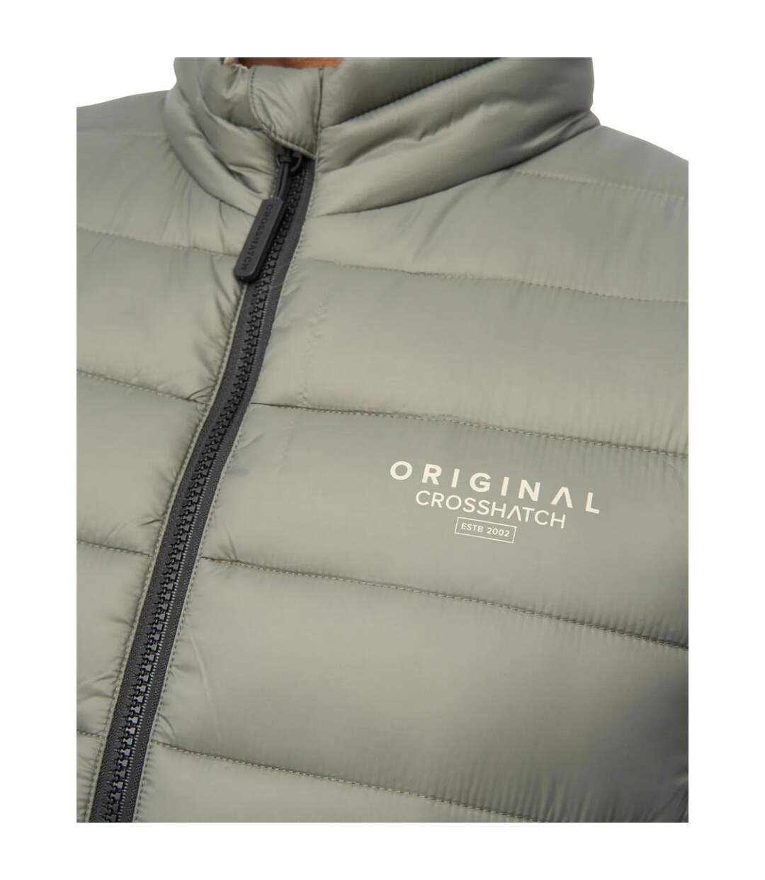 Mens Gattering Mve Quilted Gilet Sage Crosshatch-4
