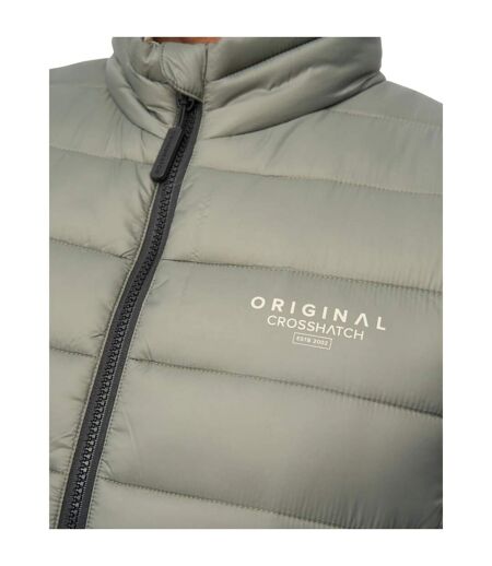 Mens Gattering Mve Quilted Gilet Sage Crosshatch