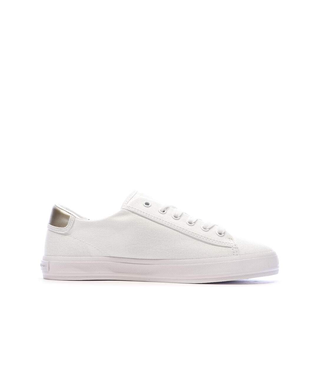 Baskets blanches femme tommy hilfiger vulc canvas lace up-2