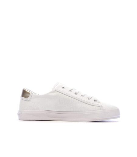 Baskets blanches femme tommy hilfiger vulc canvas lace up