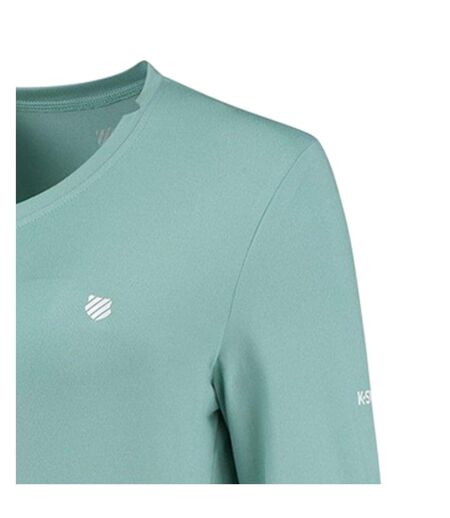 Womens/ladies Hypercourt Logo Regular T-shirt Blue K-Swiss