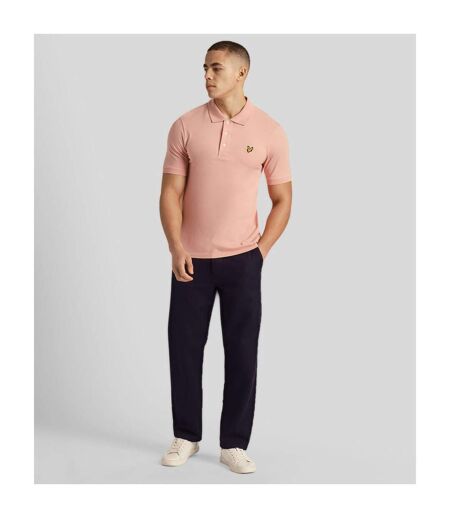 Polo Uni Homme Rose Pâle Lyle & Scott