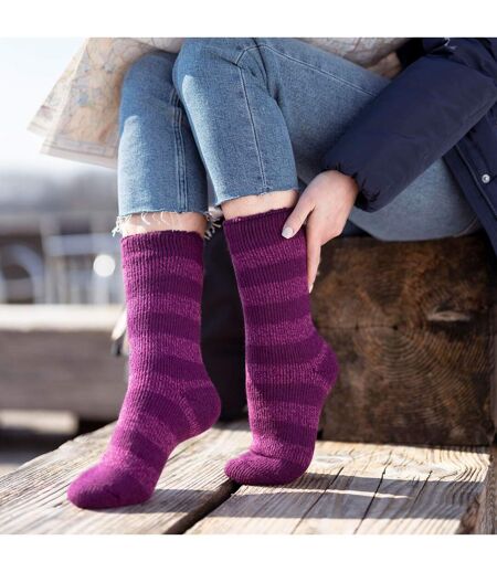 Ladies Twist Patterned Thick Winter Warm Thermal Socks