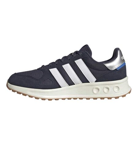 Mens Run 84 Suede Trainers Navy White Silver Adidas