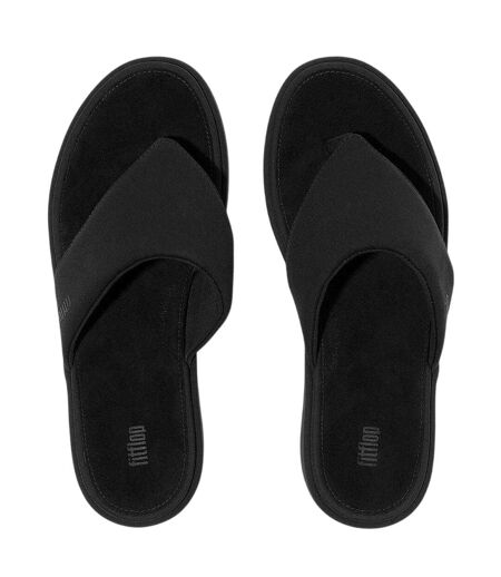 Sandales À Talons Compensés Femme Tout Noir Fit Flop