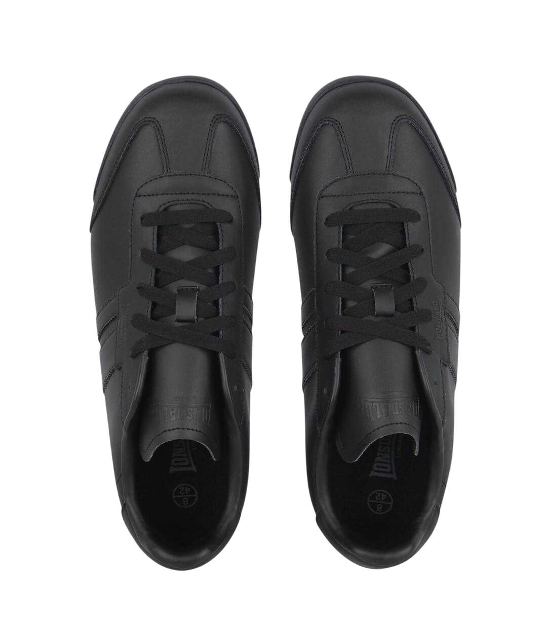 Mens Lambo Side Stripe Trainers Black Lonsdale-3