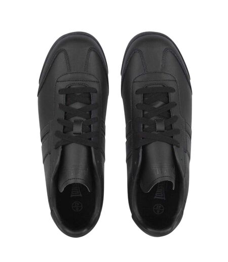 Mens Lambo Side Stripe Trainers Black Lonsdale