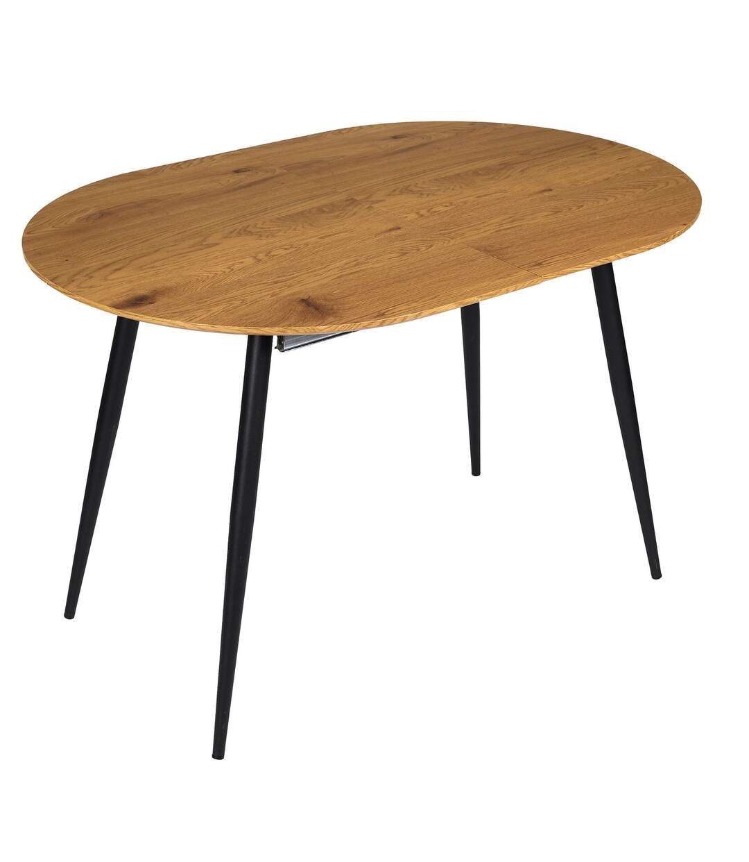 Table extensible ovale pour 4 à 6 personnes effet bois - L.120 à 160cm-1