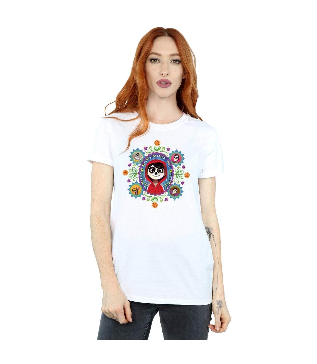 Disney - T-shirt COCO REMEMBER ME - Femme (Blanc) - UTBI16430-2