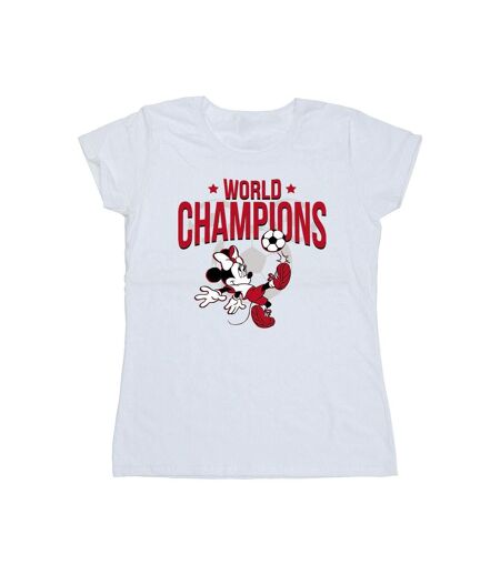 Disney T-shirt en coton Minnie Mouse World Champions - Femmes/Dames (Blanc) - UTBI33489