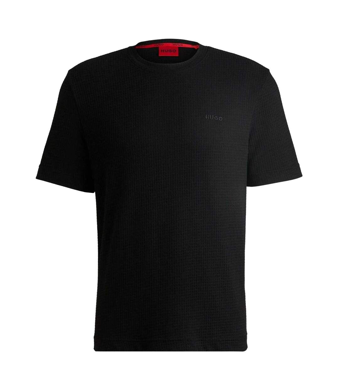 Mens Austin Crew Neck Regular T-shirt Black Hugo-1