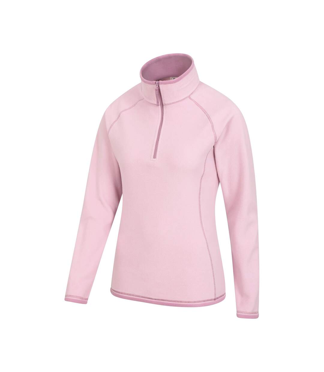 Womens/ladies Montana Half Zip Fleece Top Dark Pink Mountain Warehouse-3